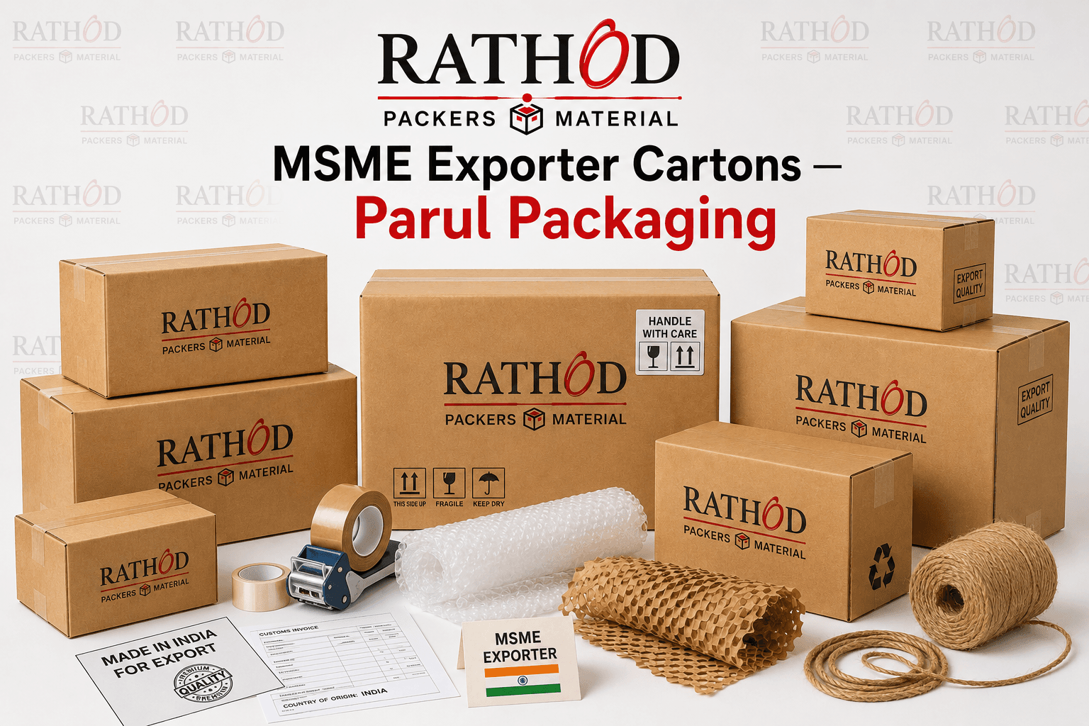 MSME Exporter Cartons — Parul Packaging MSME Exporter Cartons packaging materials Hyderabad