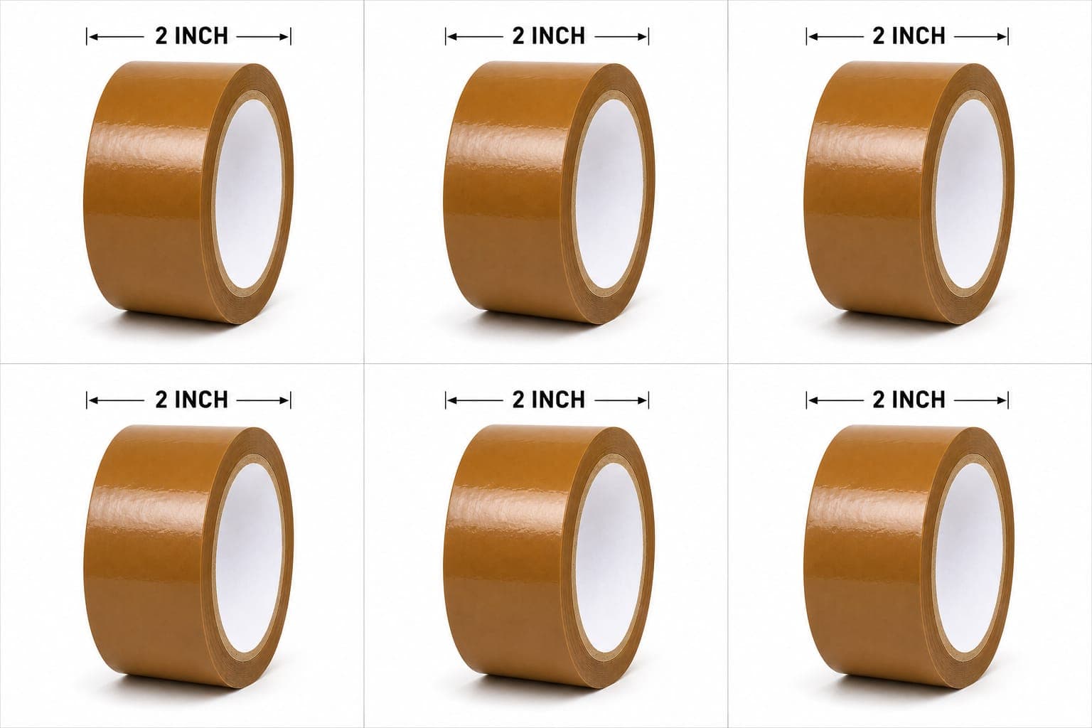BROWN TAPE 2 INCH 65 METERS 6 PICS 42 MICRON
